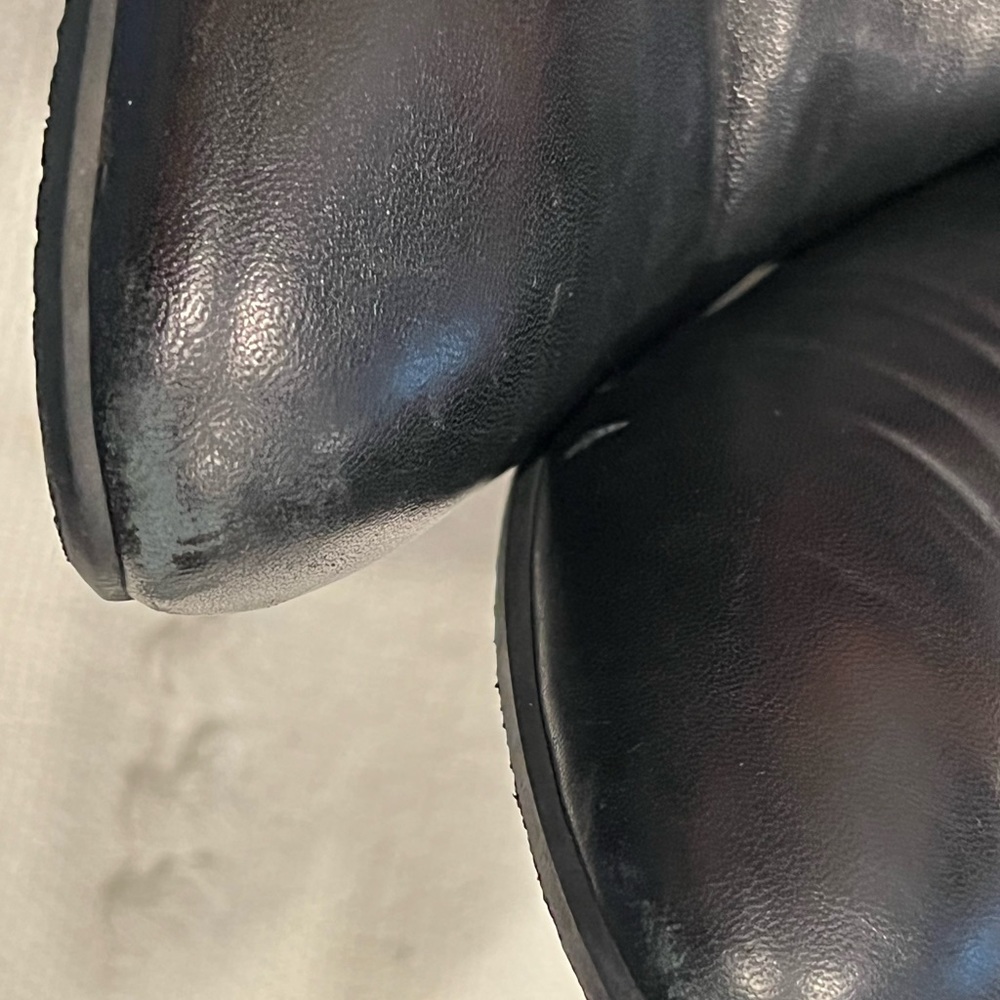 RARE Gucci Designer Black Leather Knee High Wedge Luxury Boots Size 40 - Picture 15 of 15